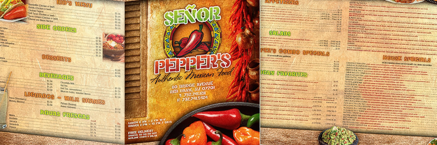 Señor Pepper’s restaurant menu design